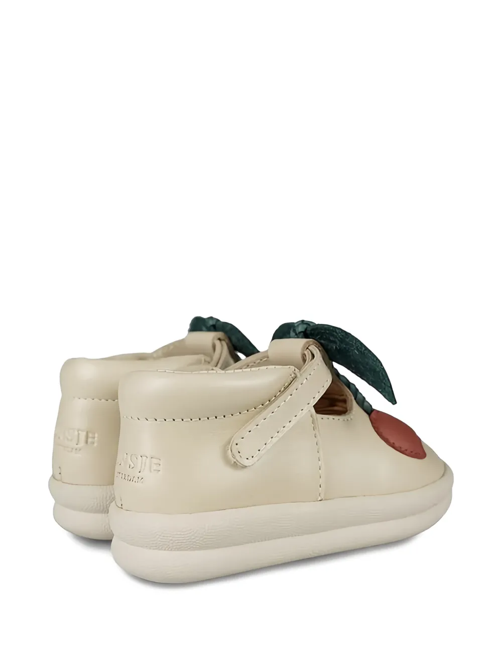 Donsje Sneakers met kersen-applicatie Beige