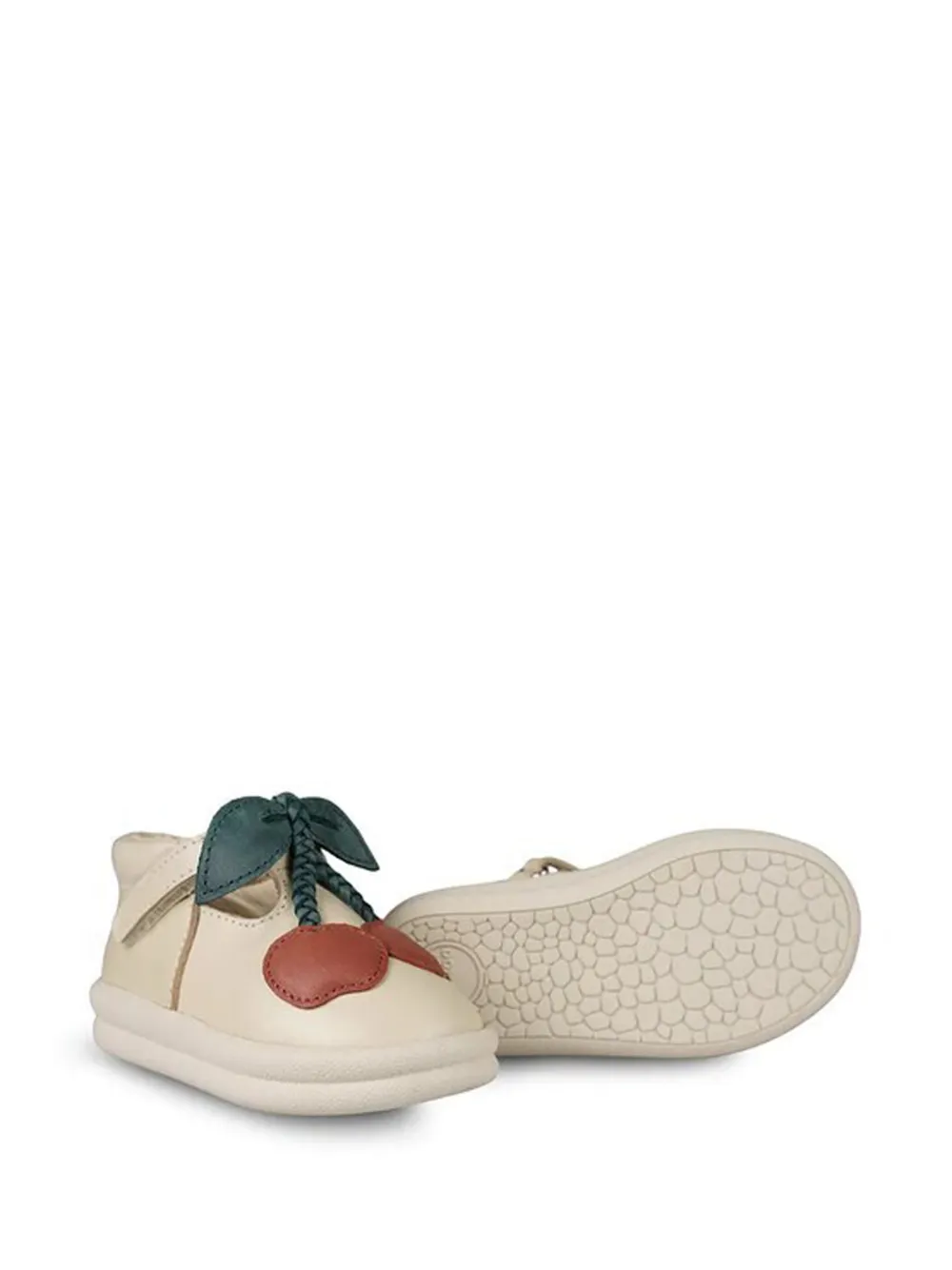 Donsje Sneakers met kersen-applicatie Beige