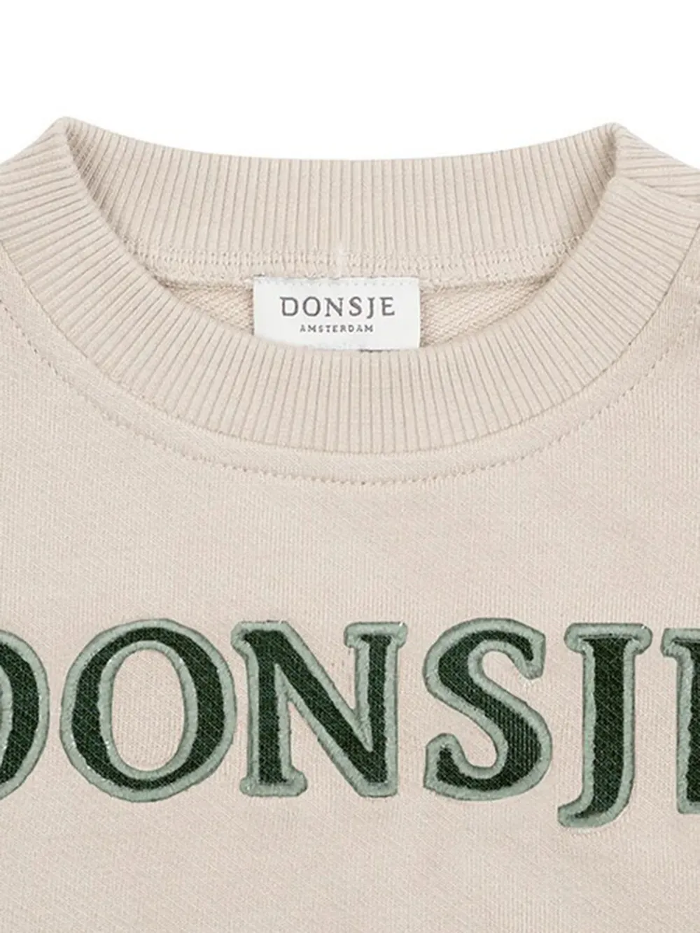 Donsje logo-embroidered sweater Beige