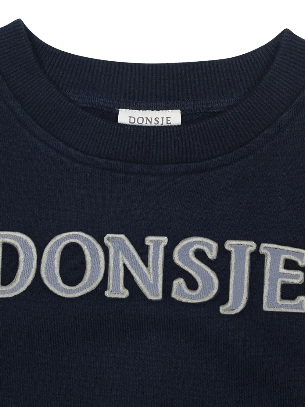 Donsje Katoenen sweater met logo en lange mouwen Blauw