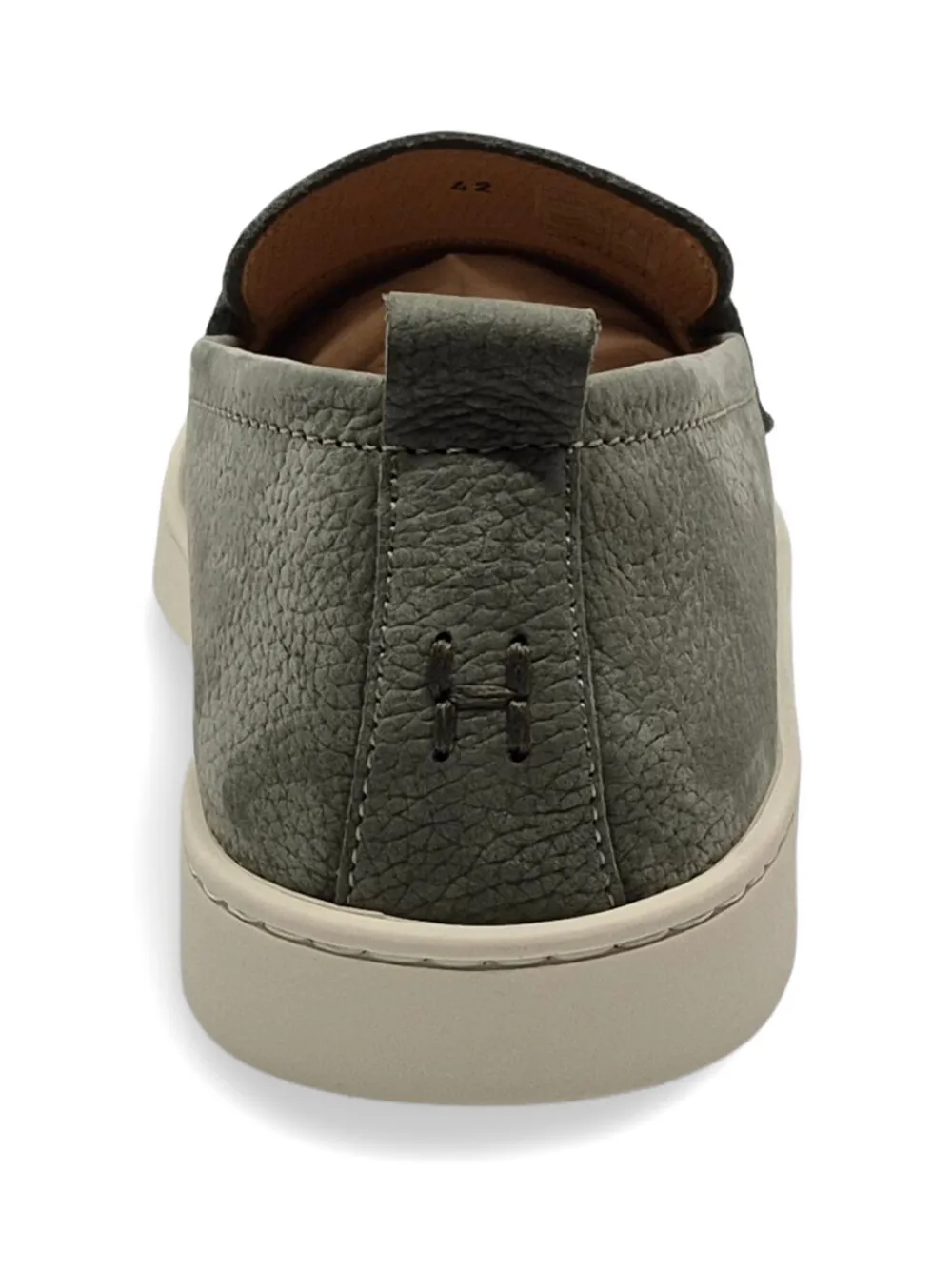 Henderson Baracco Loafers van bewerkt leer Groen