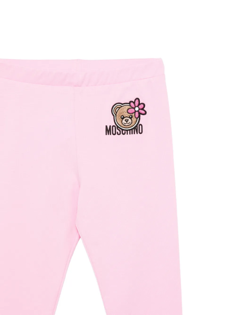 Moschino Kids Leggingset met ruches en teddy-patroon Roze