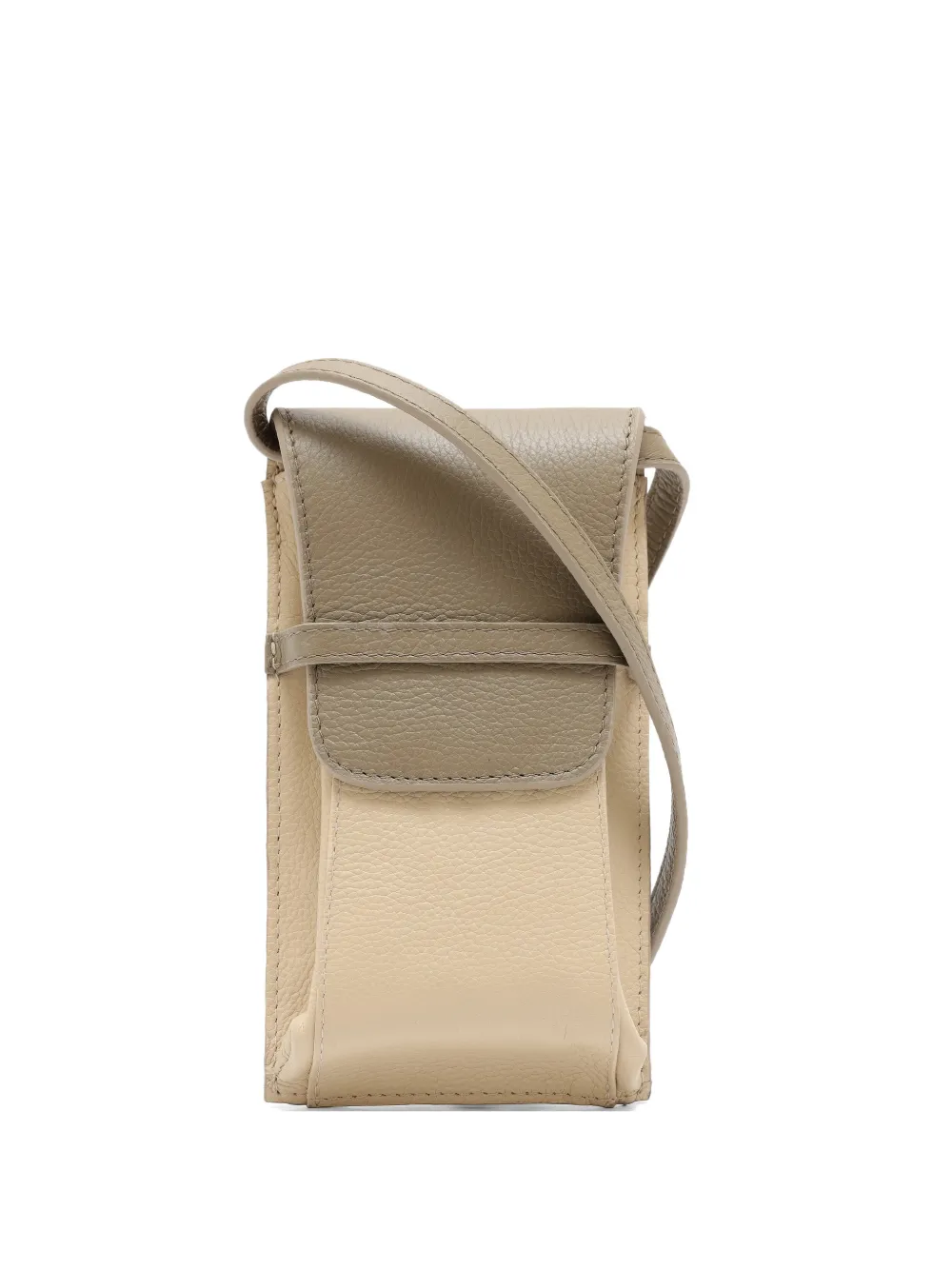 Sarah Chofakian Ilha Pantelleria two-tone phone bag - Toni neutri