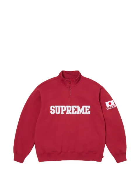 Supreme flag-detail half-zip sweatshirt
