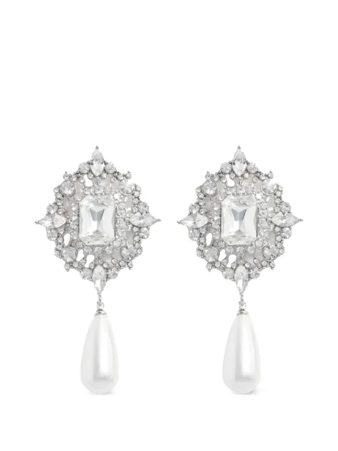 Self-Portrait crystal pearl earrings