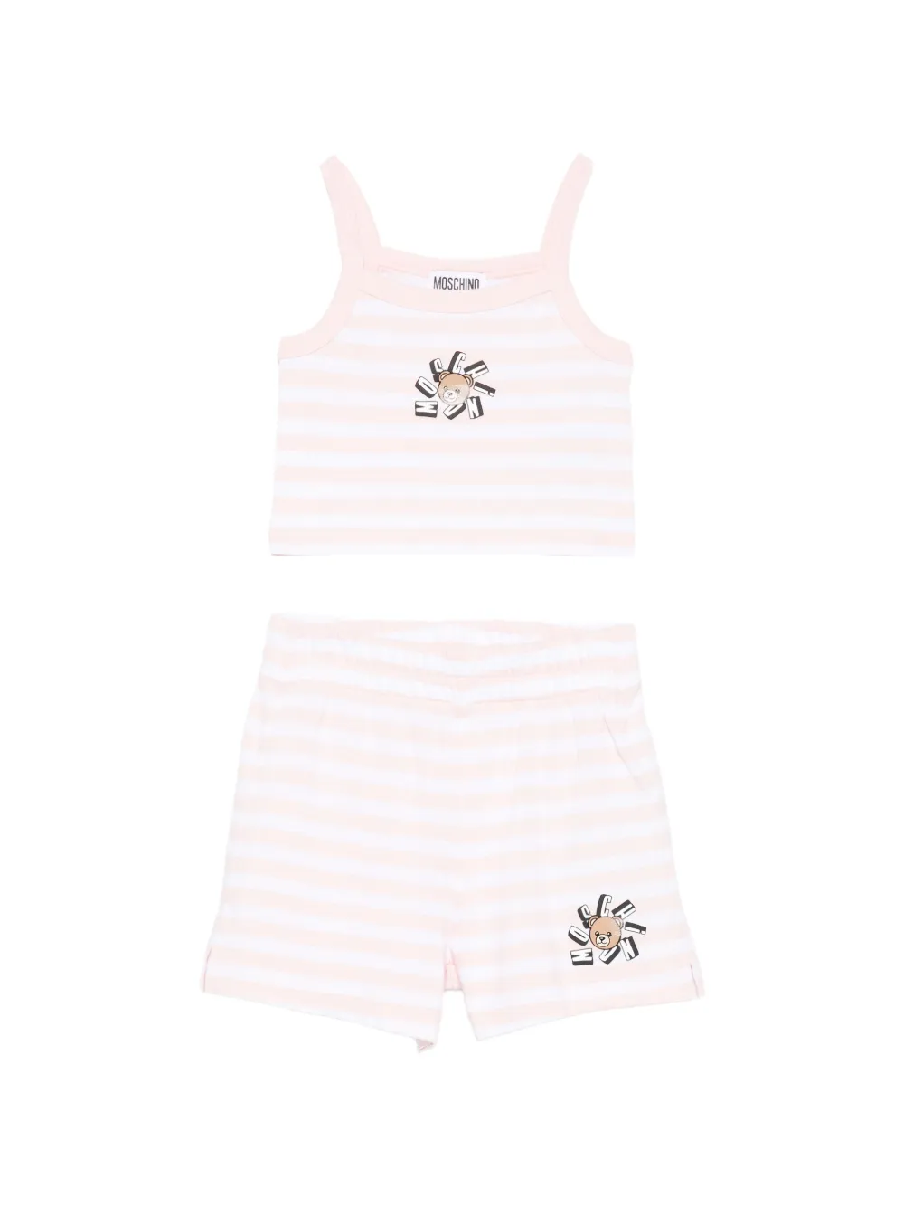 Moschino Kids striped shorts set - Rosa