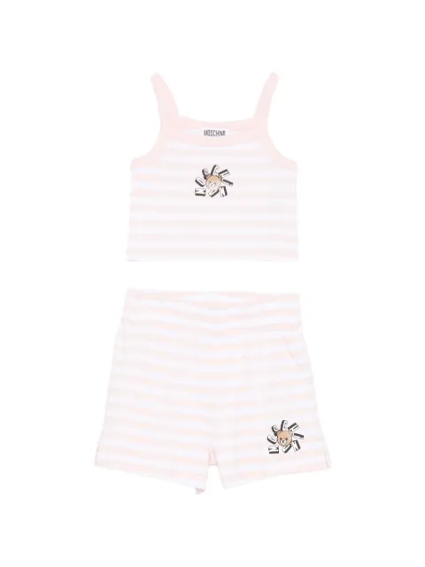 Moschino Kids striped shorts set