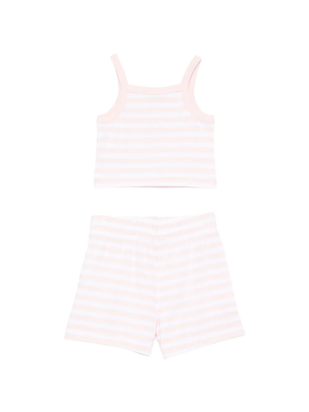  Moschino Kids Striped Shorts Set - Pink 