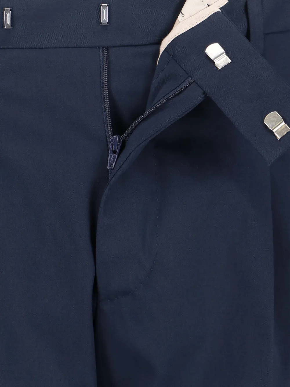 PT Torino Geplooide broek met cuffs Blauw