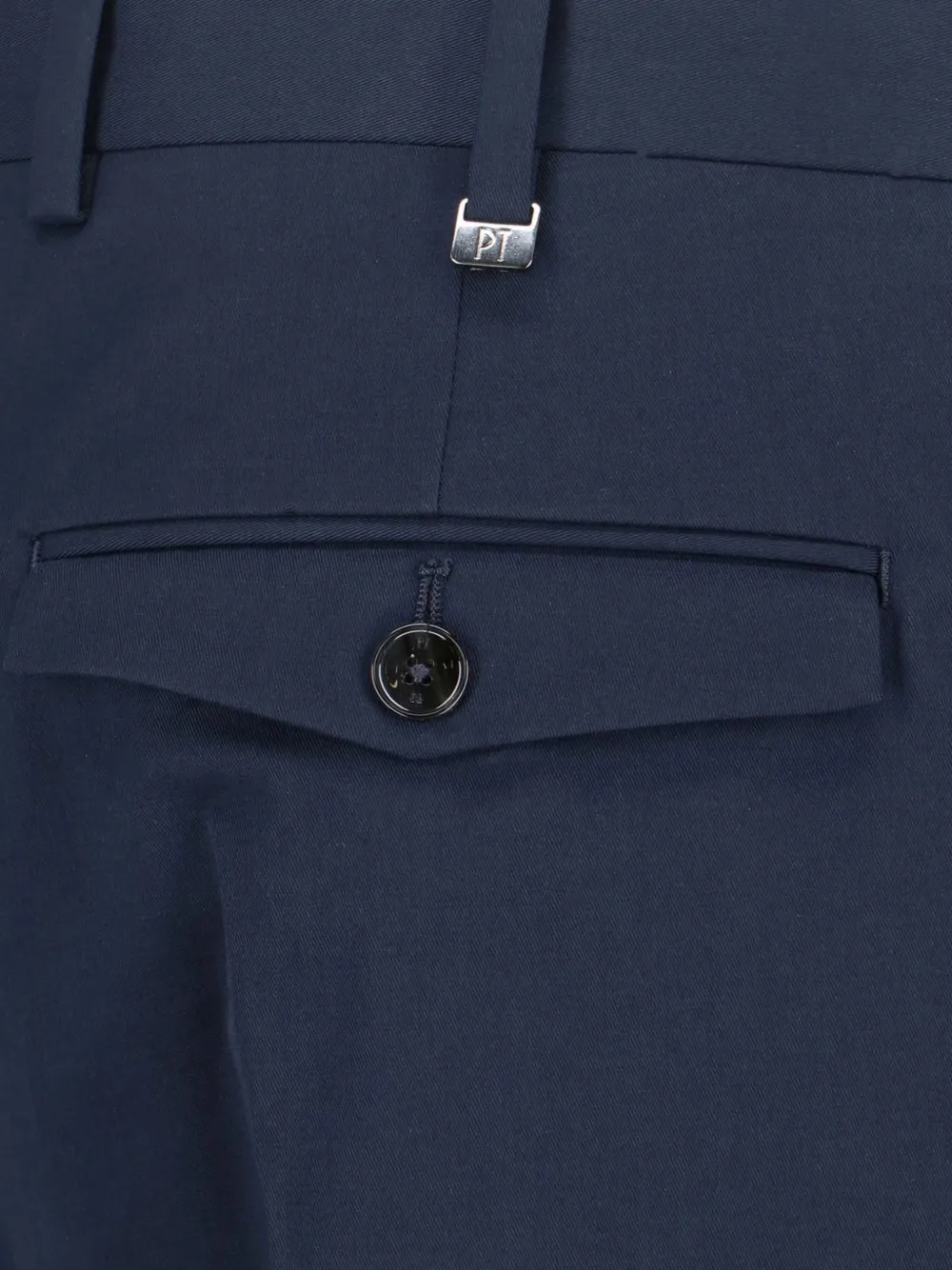 PT Torino Geplooide broek met cuffs Blauw
