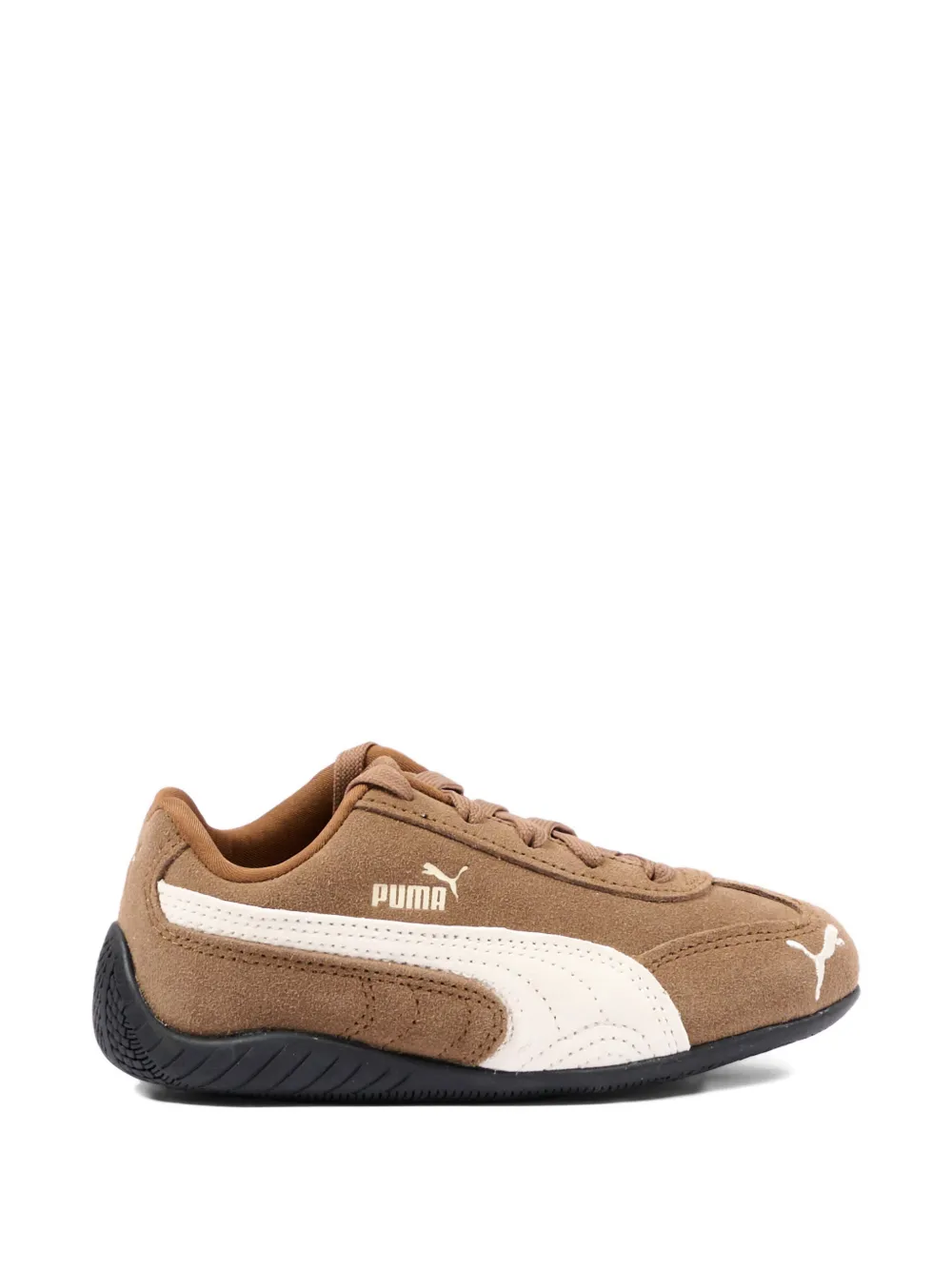 Puma Kids Low-top leren sneakers Bruin