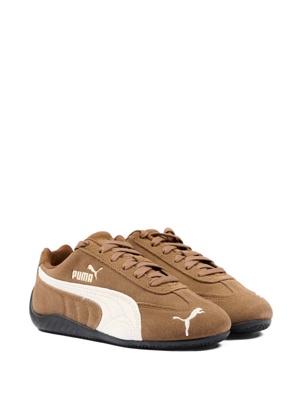 Puma Kids logo stripe sneakers - Marrone