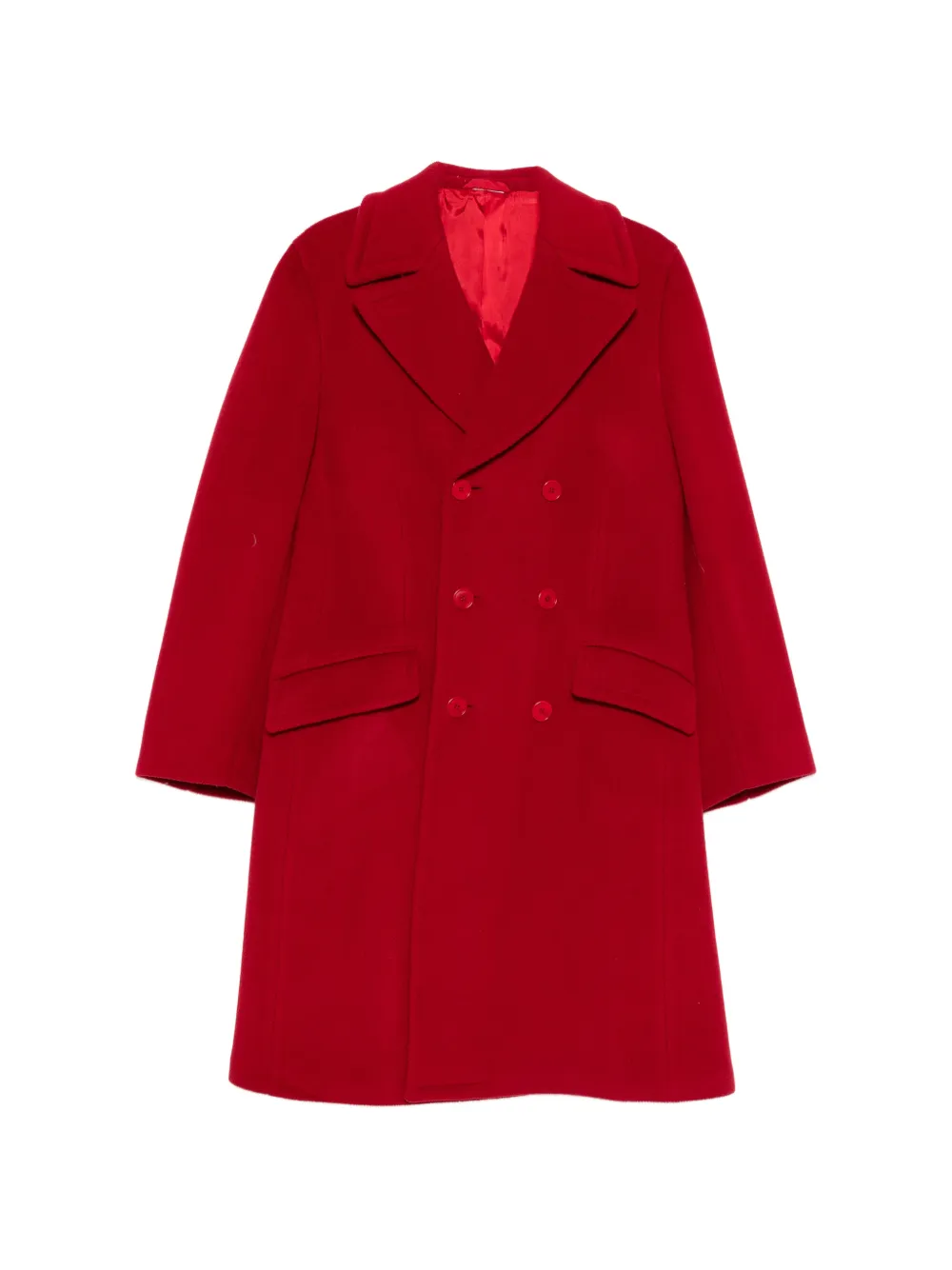 Romeo Gigli Pre-Owned 1990s double-breasted wool coat - Rot