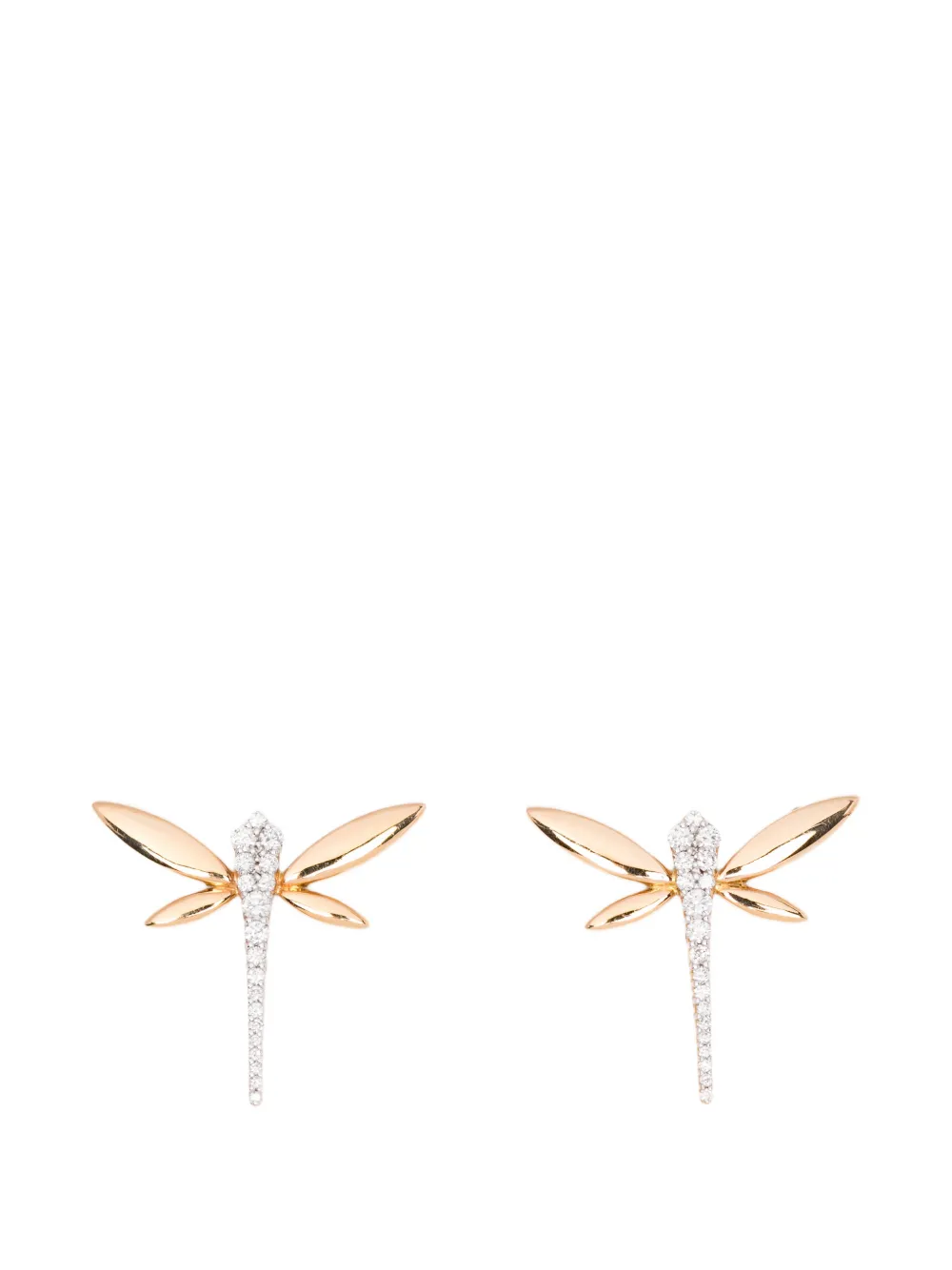Anapsara small Dragonfly diamond earrings - Rosa