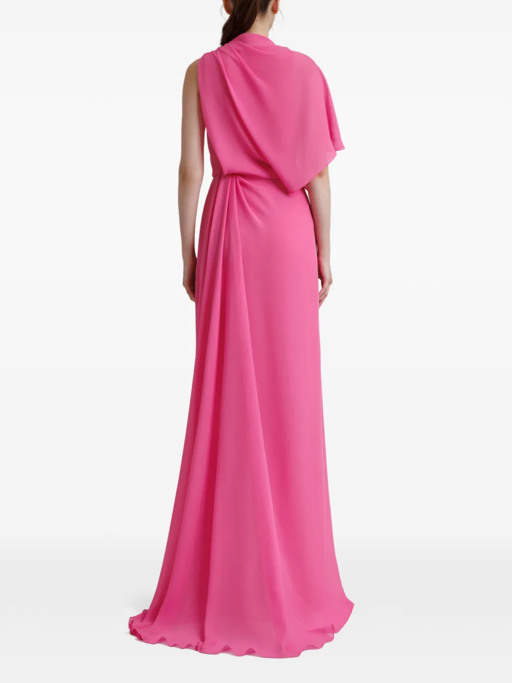 Gemy Maalouf Gedrapeerde avondjurk Roze