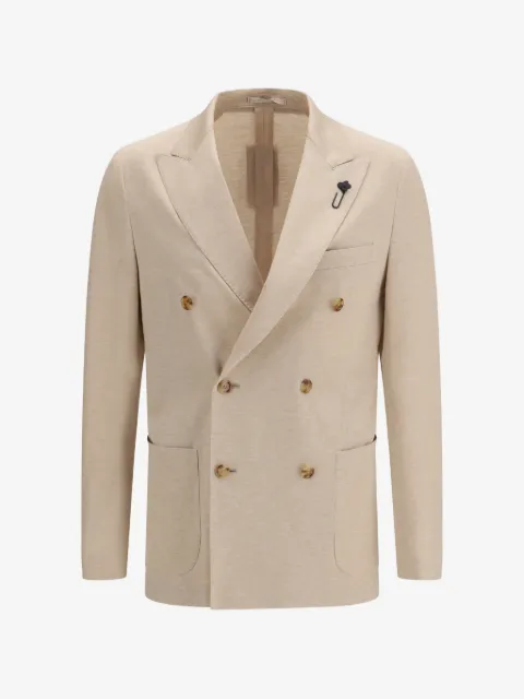 Lardini Blazer doppiopetto con applicazione