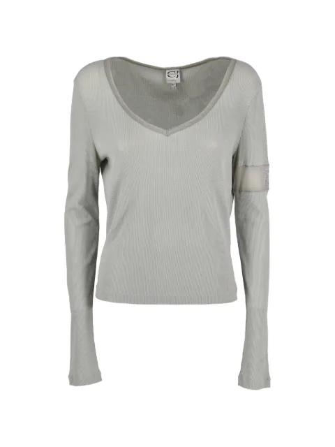 Roberto Cavalli Vintage ribbed mesh-panel sweater