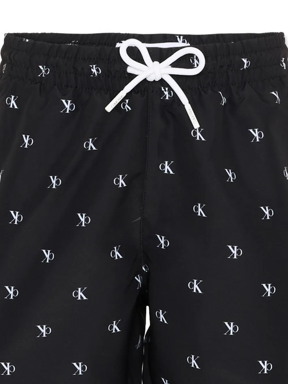  Calvin Klein Kids Pattern Drawstring Boxer Shorts - Black 