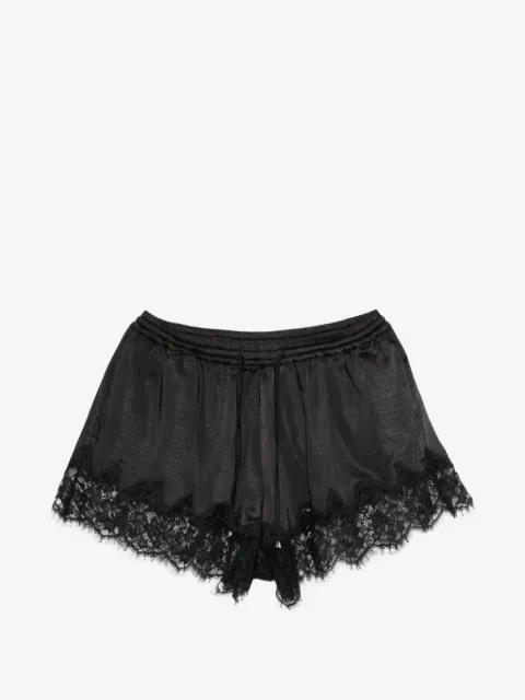 Self-Portrait shorts con ribete de encaje