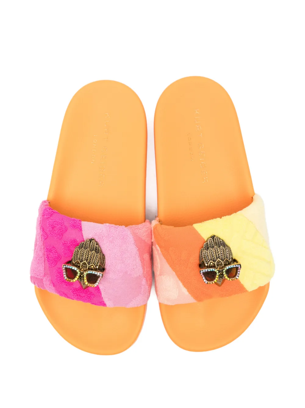 Kurt Geiger London Meena Eagle sandalen met hartapplicatie Roze