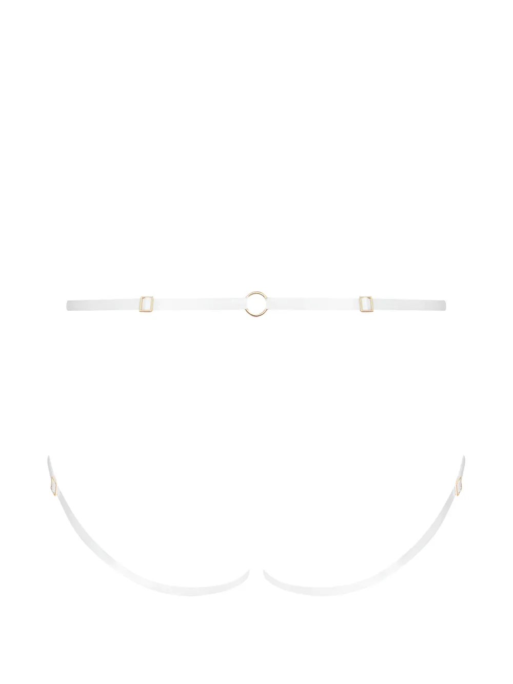 Maison Close lace-ring G-string - Bianco