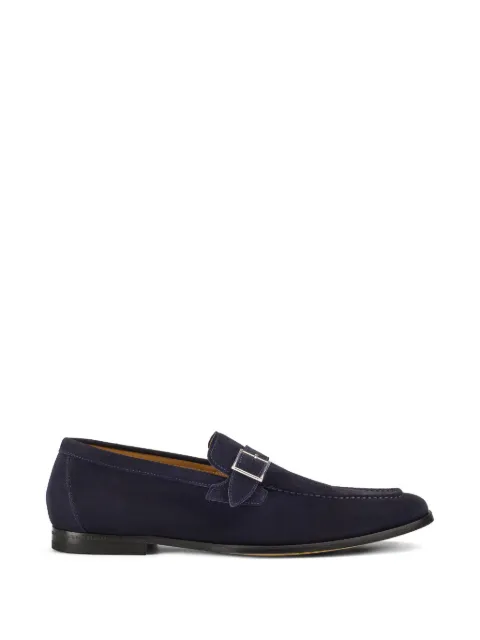 Doucal's single-buckle suede loafers