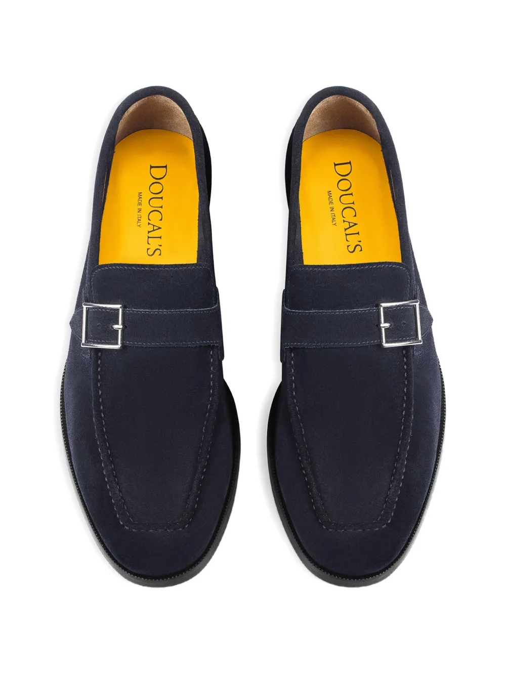 Doucal's Suède loafers met enkele gesp Blauw