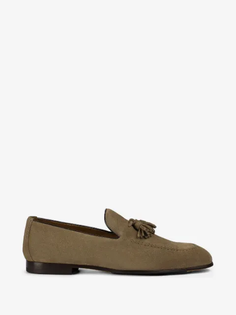 Doucal's tassel-detail suede loafers