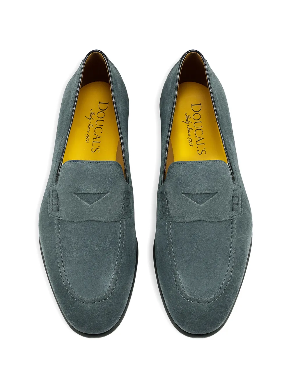 Doucal's suede penny loafers Blauw