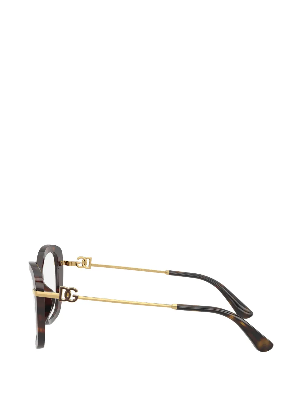 Dolce & Gabbana Eyewear Bril met cat-eye montuur Bruin