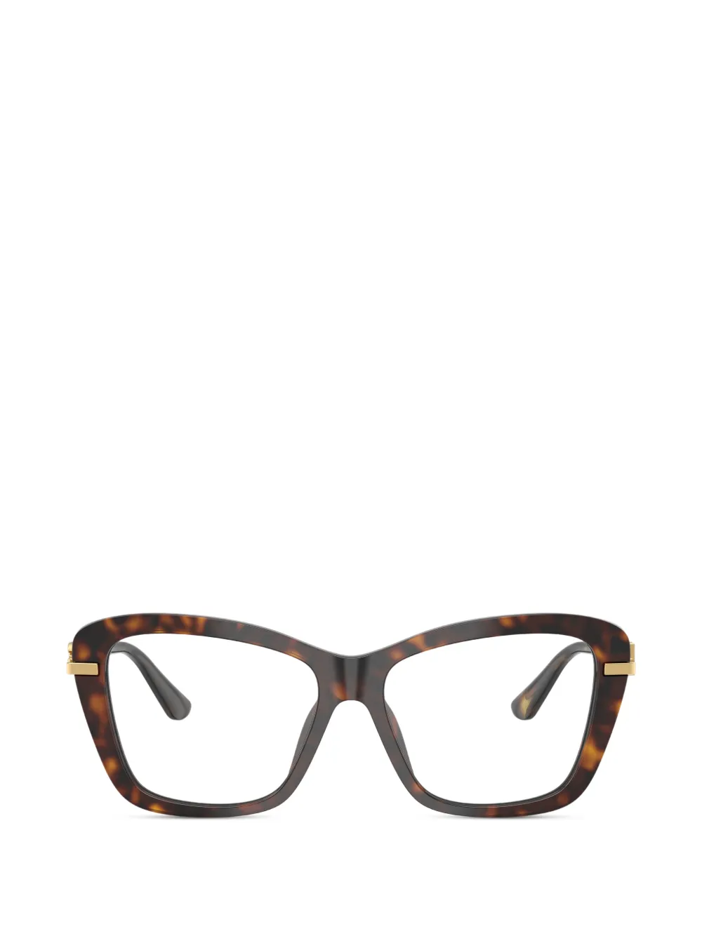 Dolce & Gabbana Eyewear cat-eye logo glasses - Marrone