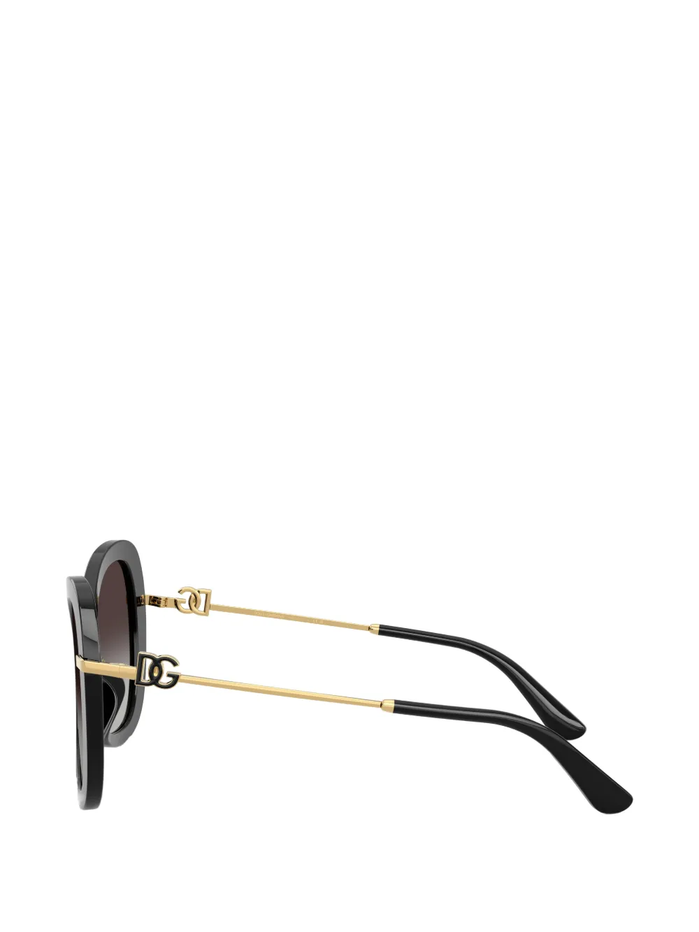  Dolce & Gabbana Eyewear Logo Oversize-frame Sunglasses - Black 