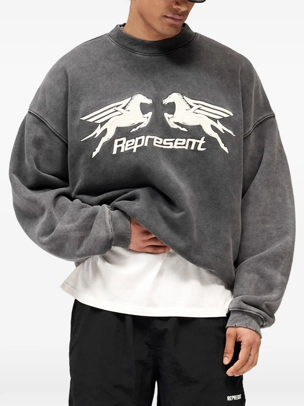 Represent Pegasus sweater Grijs