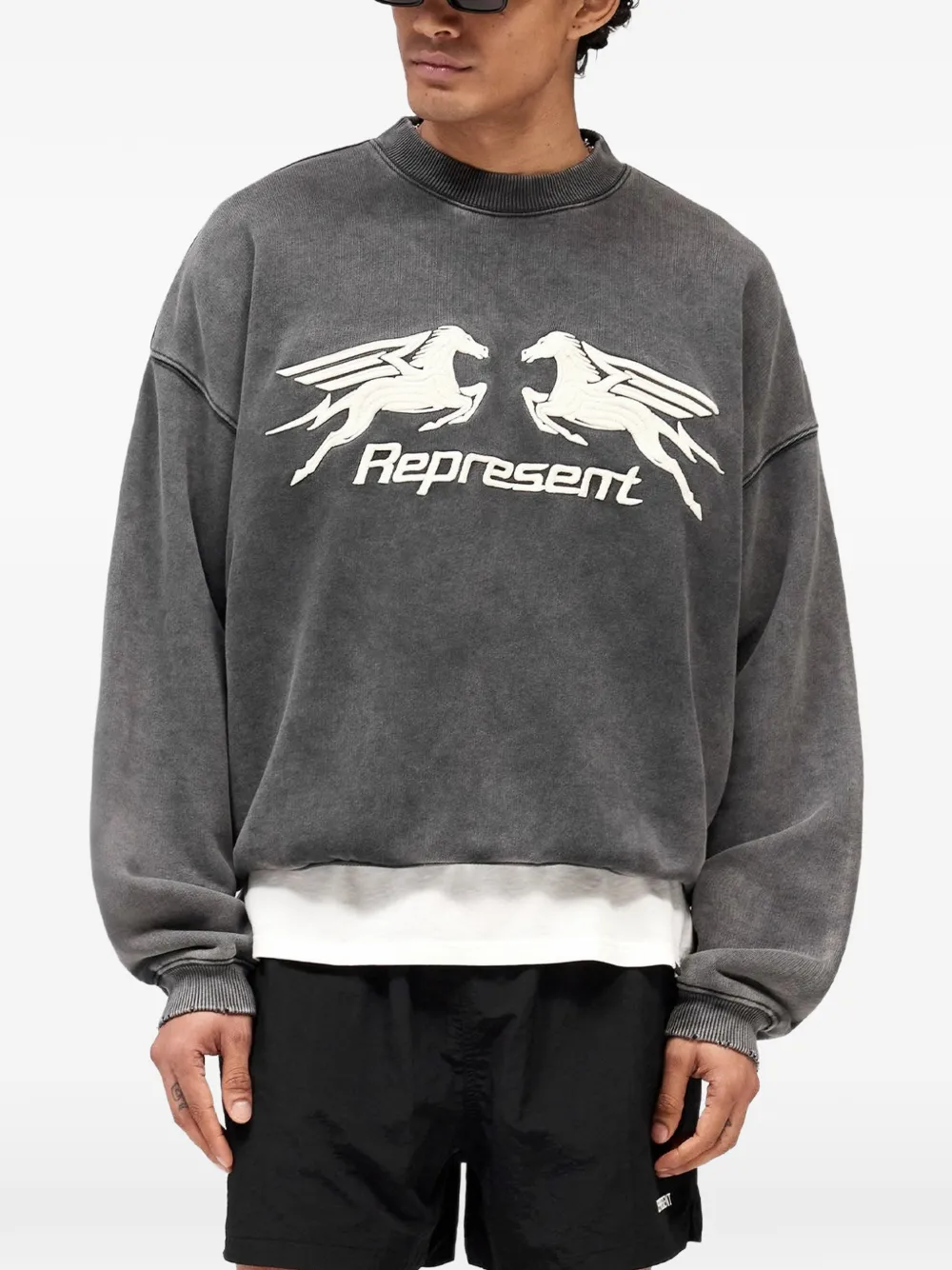 Represent Pegasus sweater Grijs