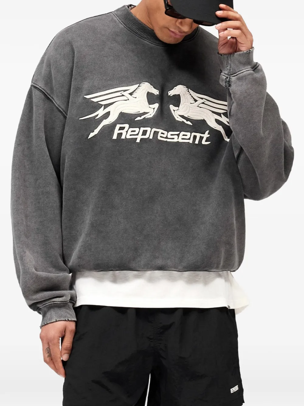 Represent Pegasus sweater Grijs