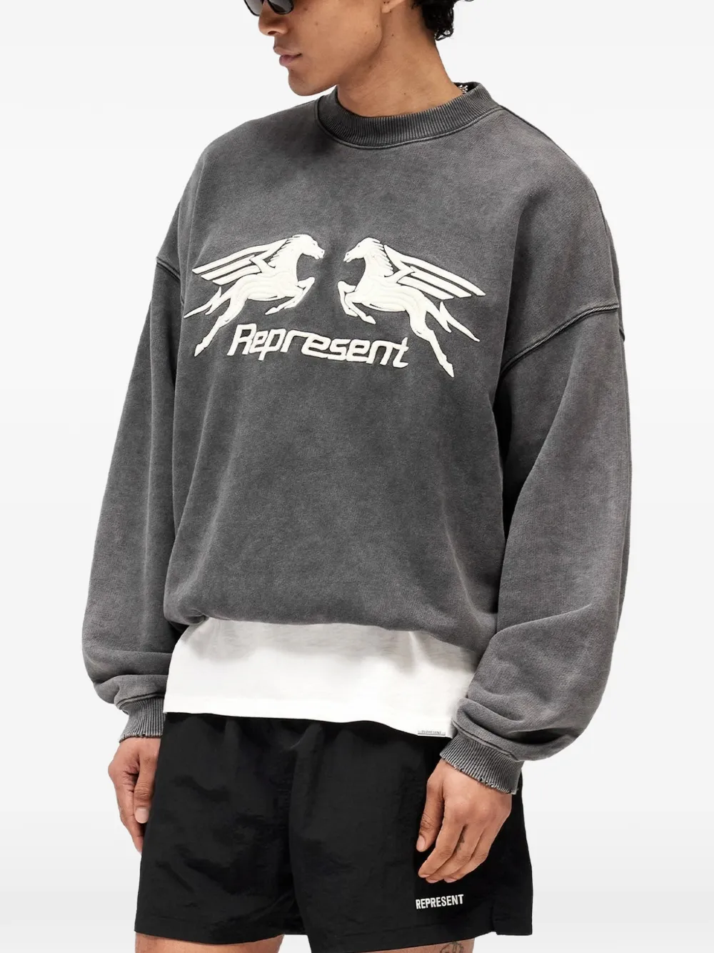 Represent Pegasus sweater Grijs