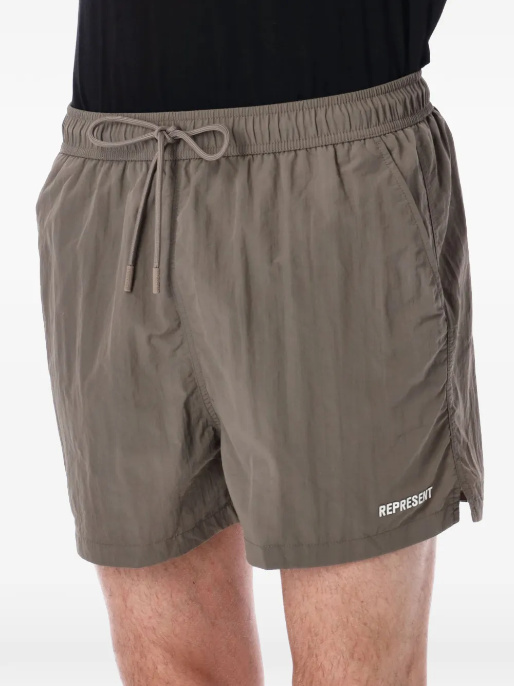  Represent Drawstring Swim Shorts - Brown 