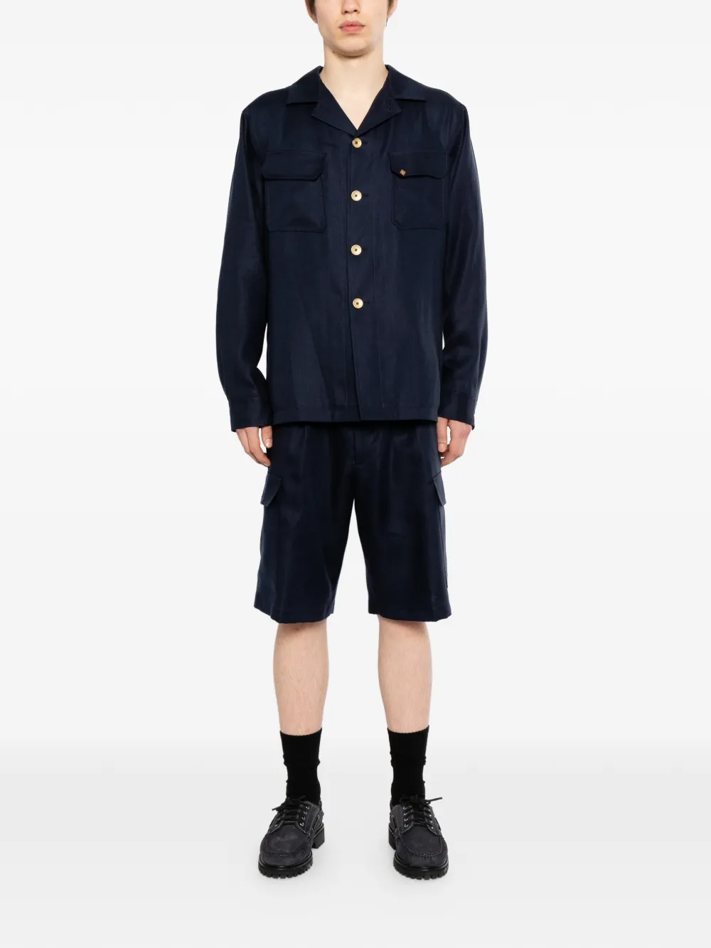 Tagliatore Jack met klepzak op de borst Blauw