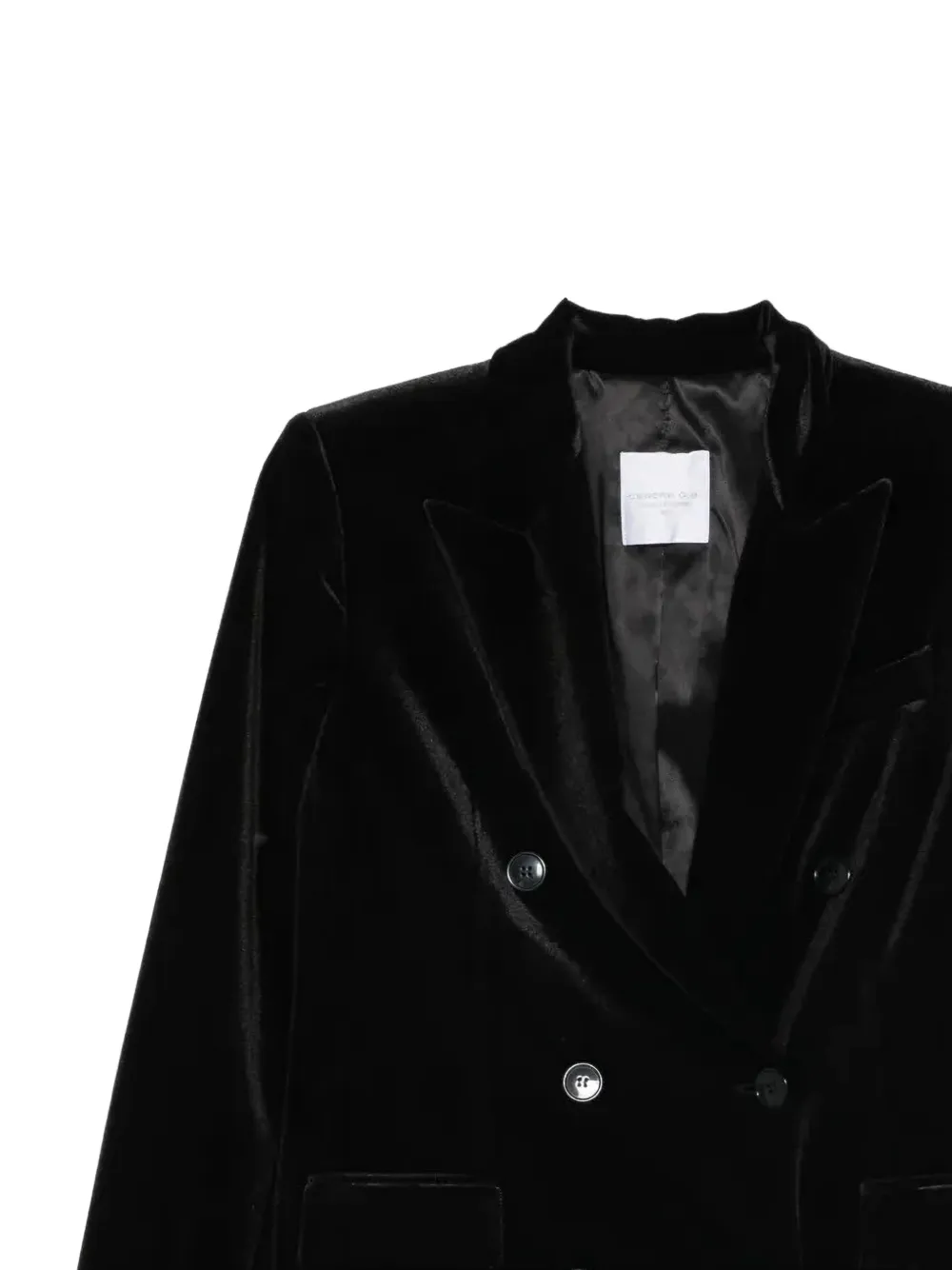Rundholz Black Label Fluwelen blazer met dubbele rij knopen Zwart