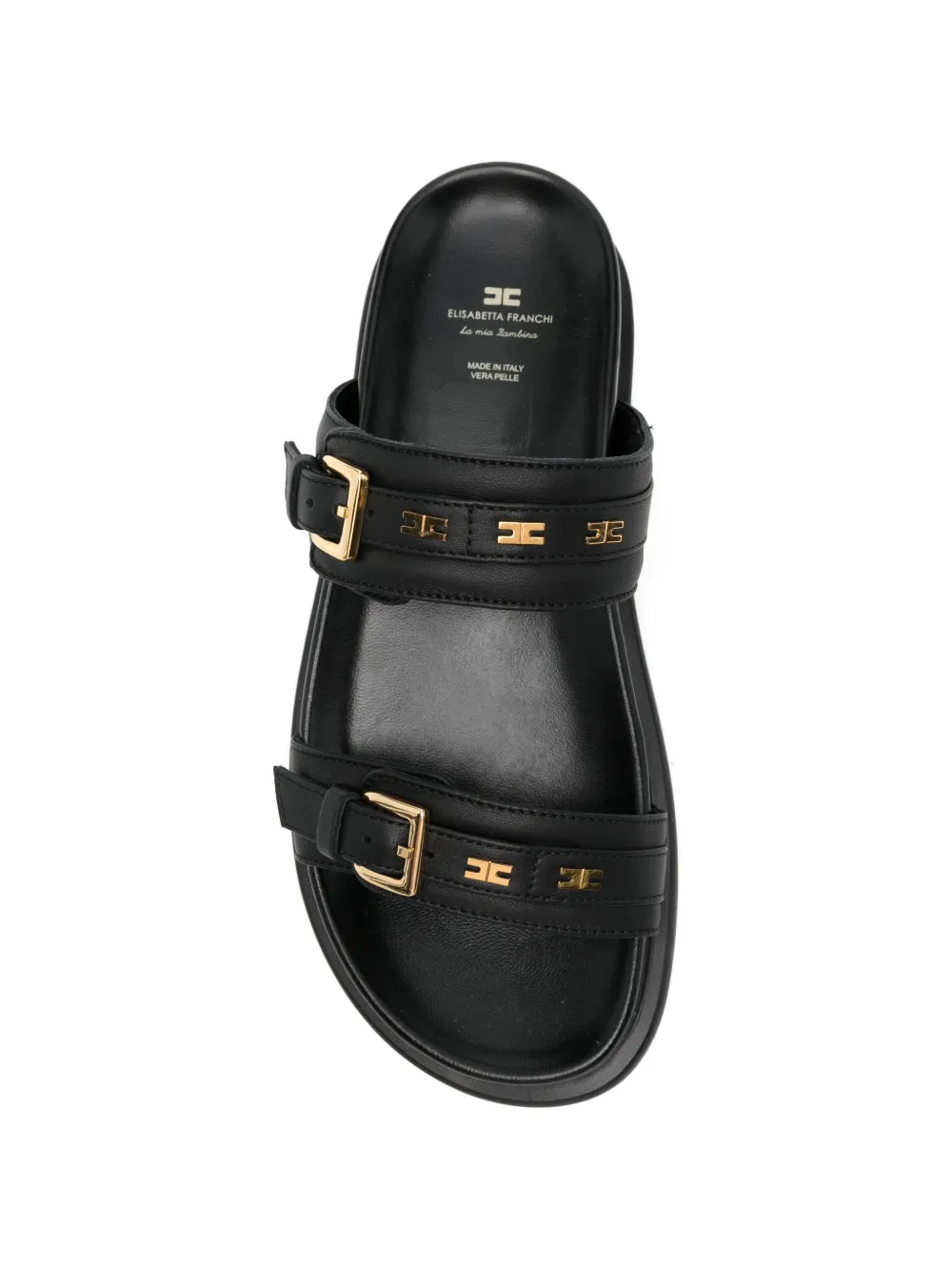 Elisabetta Franchi La Mia Bambina Sandalen met gesp Zwart