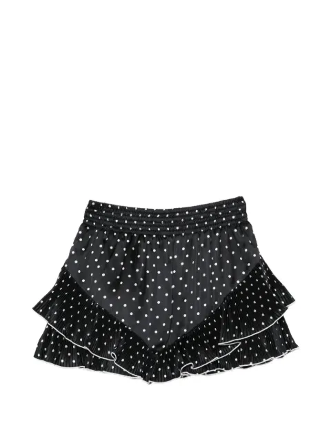 Self-Portrait polka-dot pleated shorts