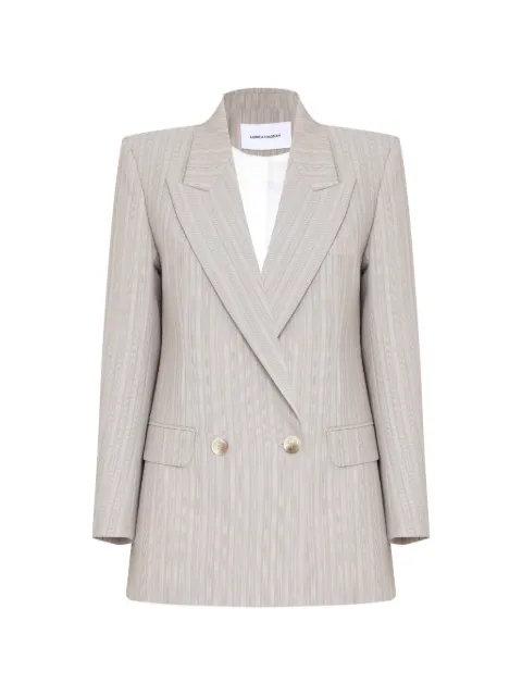 Andrea Bogosian Blazer risca de giz com abotoamento duplo