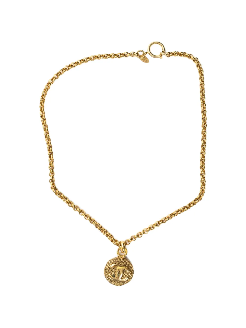CHANEL Pre-Owned round pendant necklace - Oro