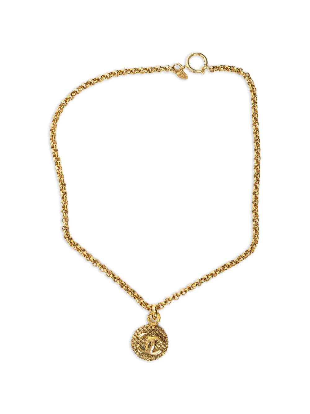 CHANEL Pre-Owned round pendant necklace - Oro