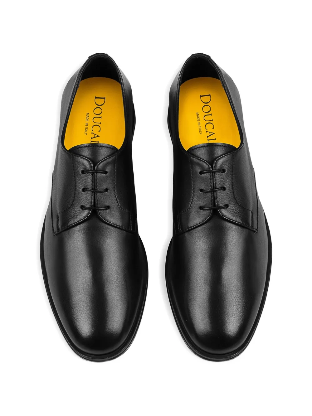 Doucal's leather lace-up shoes Zwart