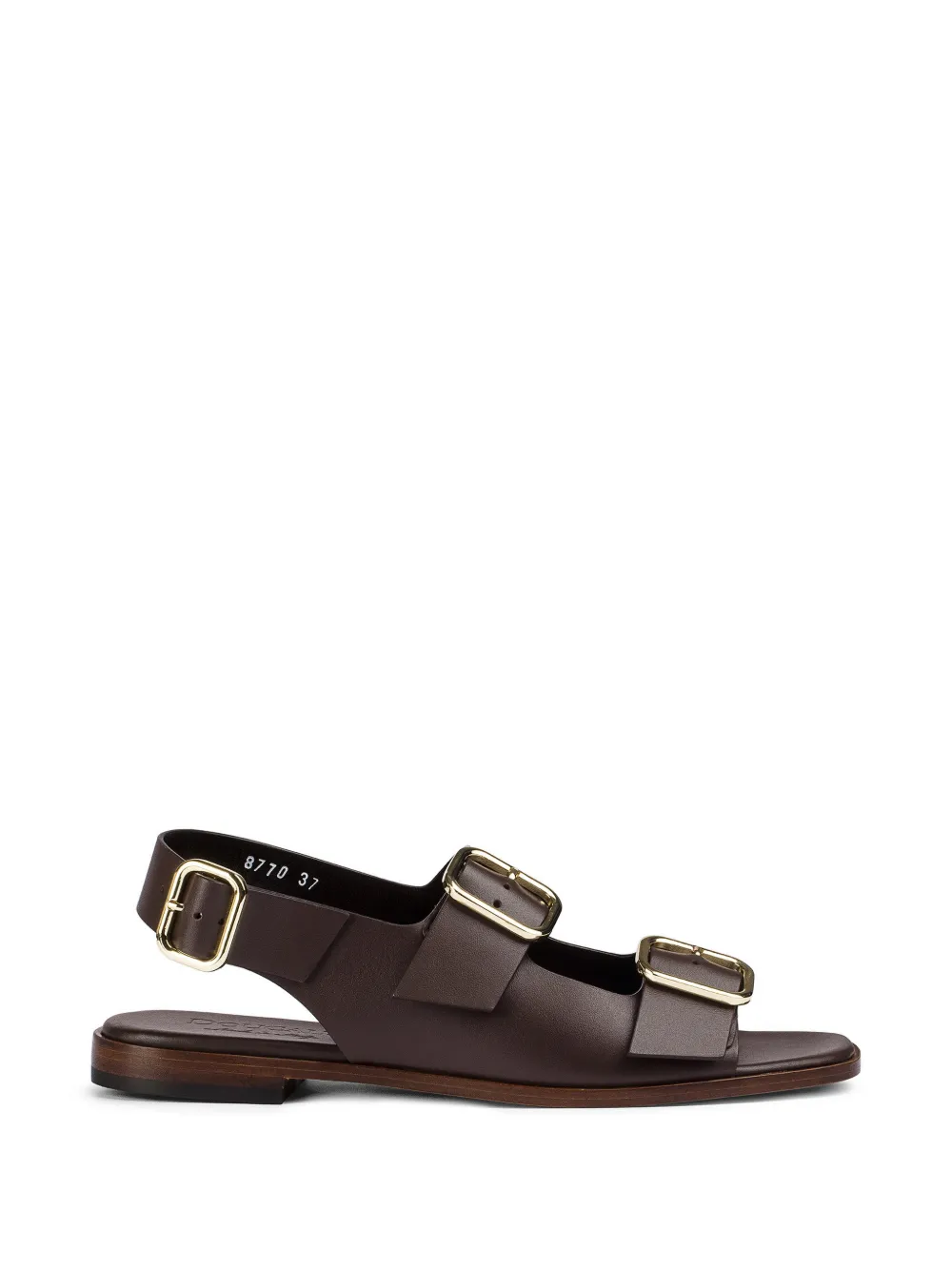 Doucal's buckle leather sandals - Marrone