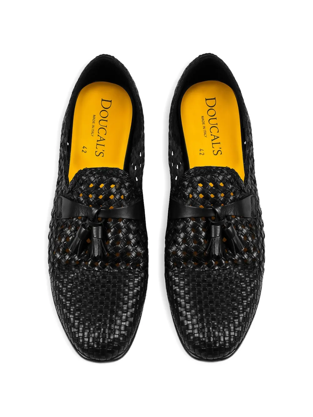 Doucal's Leren loafers met kwastje Zwart