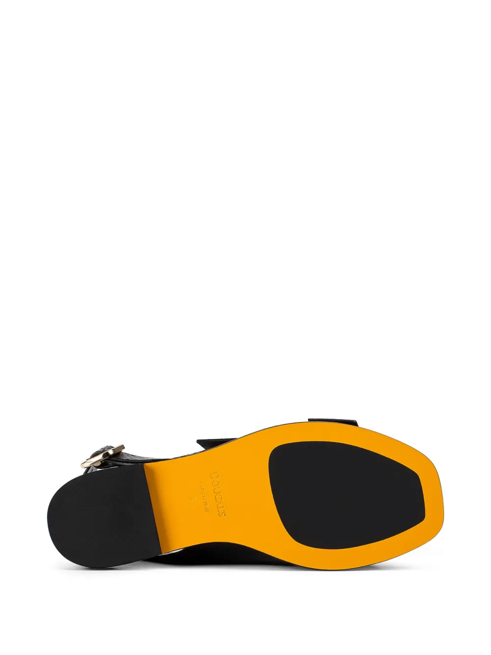 Doucal's Leren sandalen met pythonprint Zwart