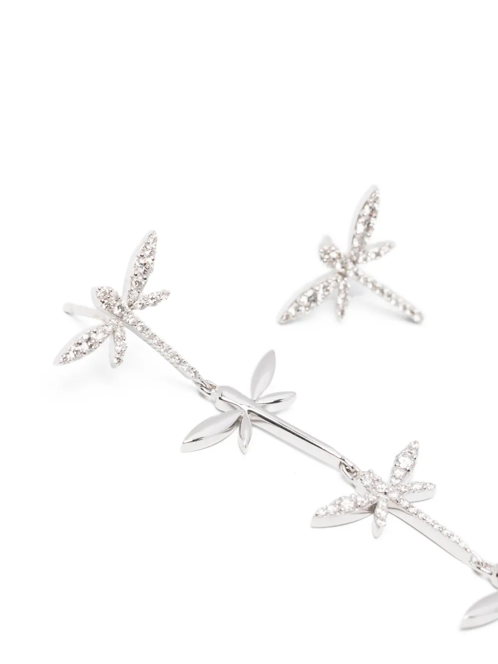  Anapsara Pendientes Dragonfly Con Diamante - Plateado 