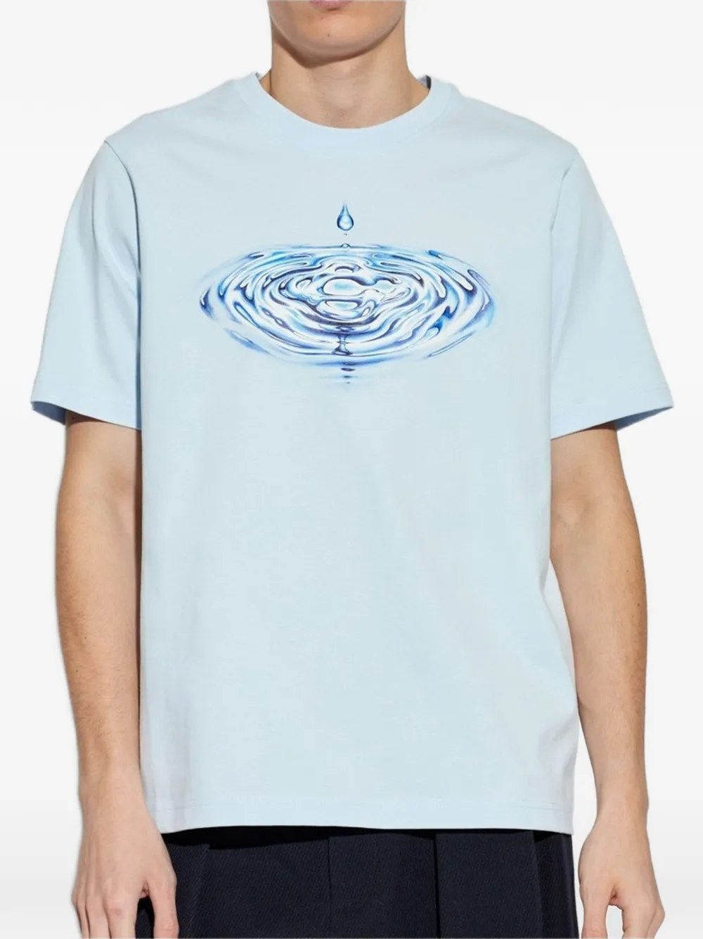 Casablanca water monogram T-shirt - Blu